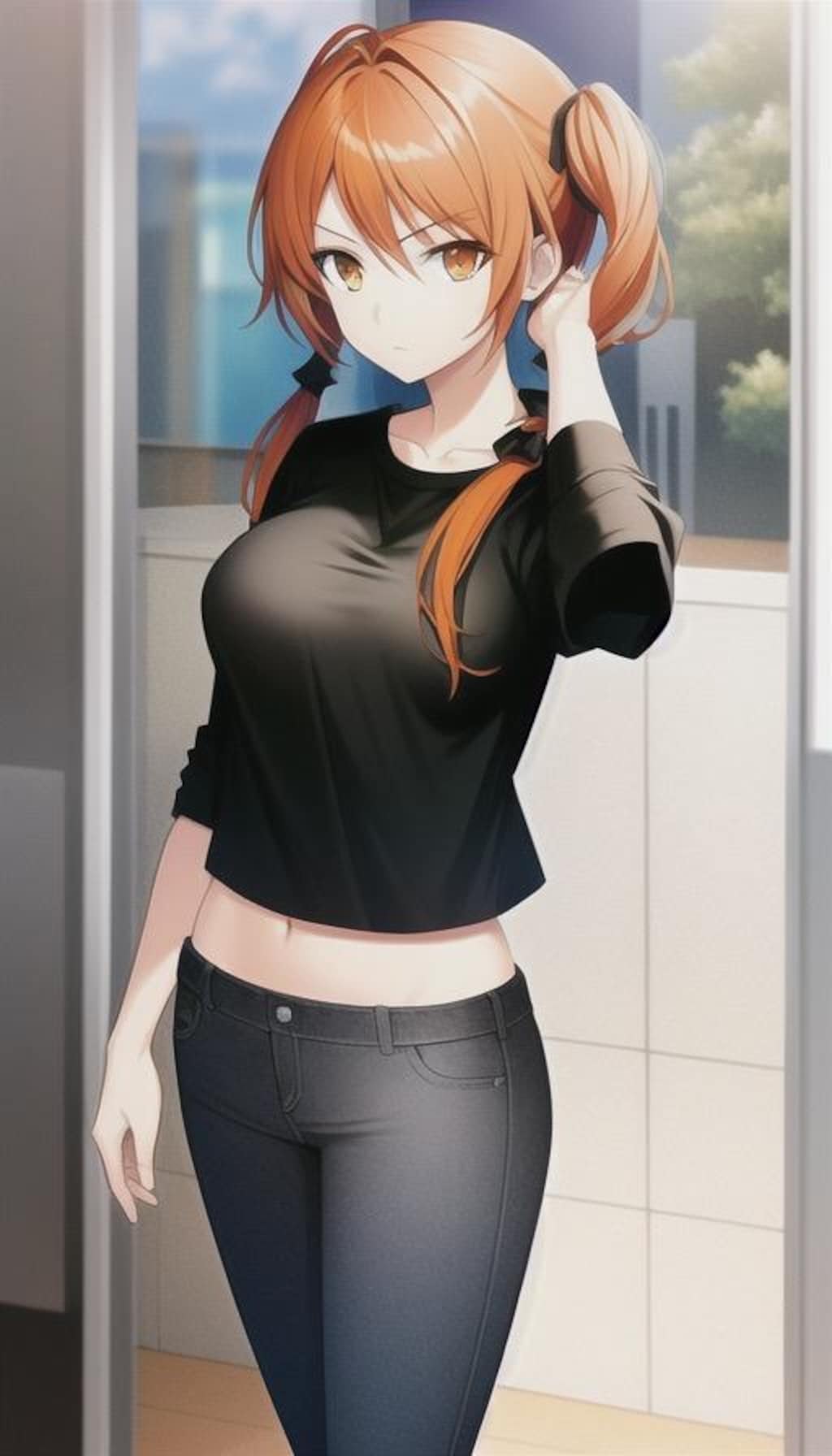 オレンジ髪の子　2