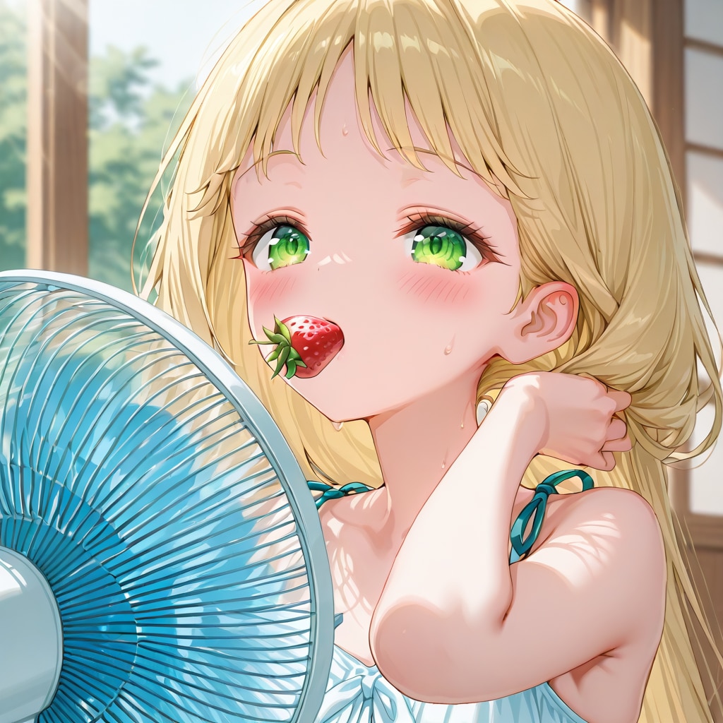 扇風機を独り占め