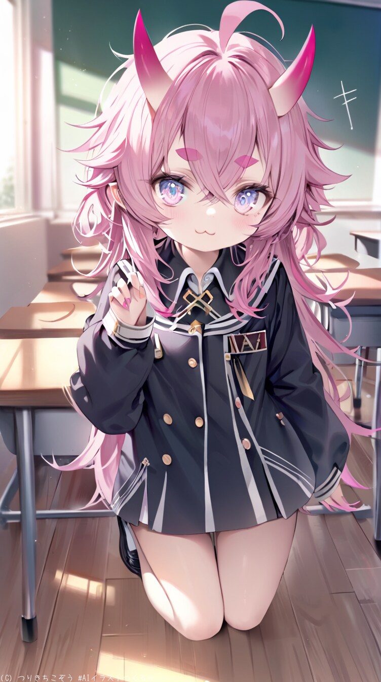 桃色の髪の鬼娘の桃花さん