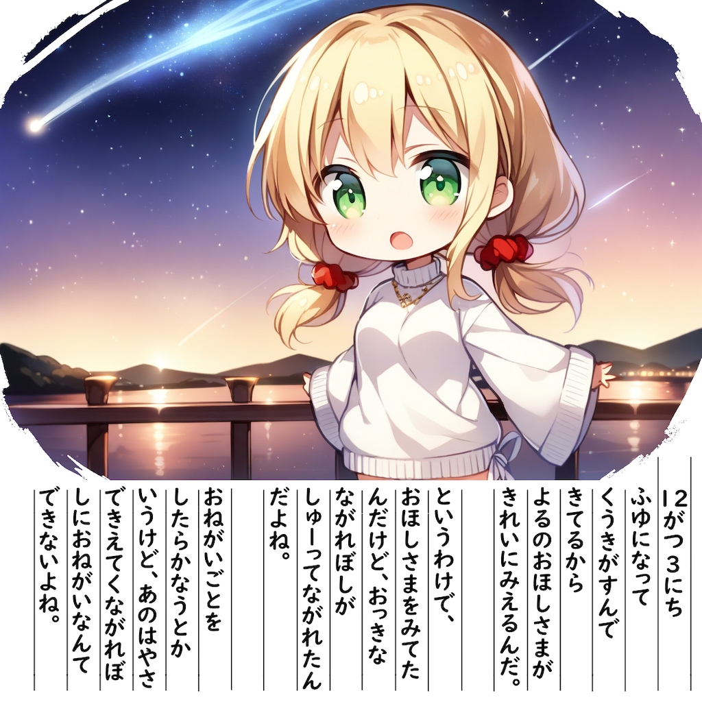 【絵日記】ながれぼしだよ～