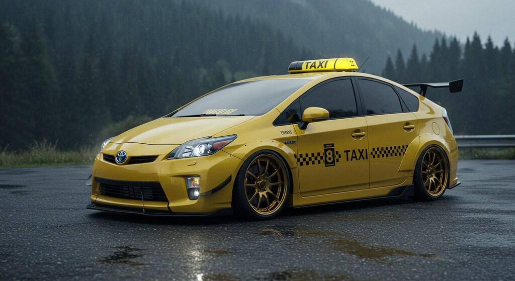 プリウスイエロータクシーのドリ車