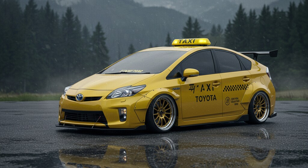 プリウスイエロータクシーのドリ車