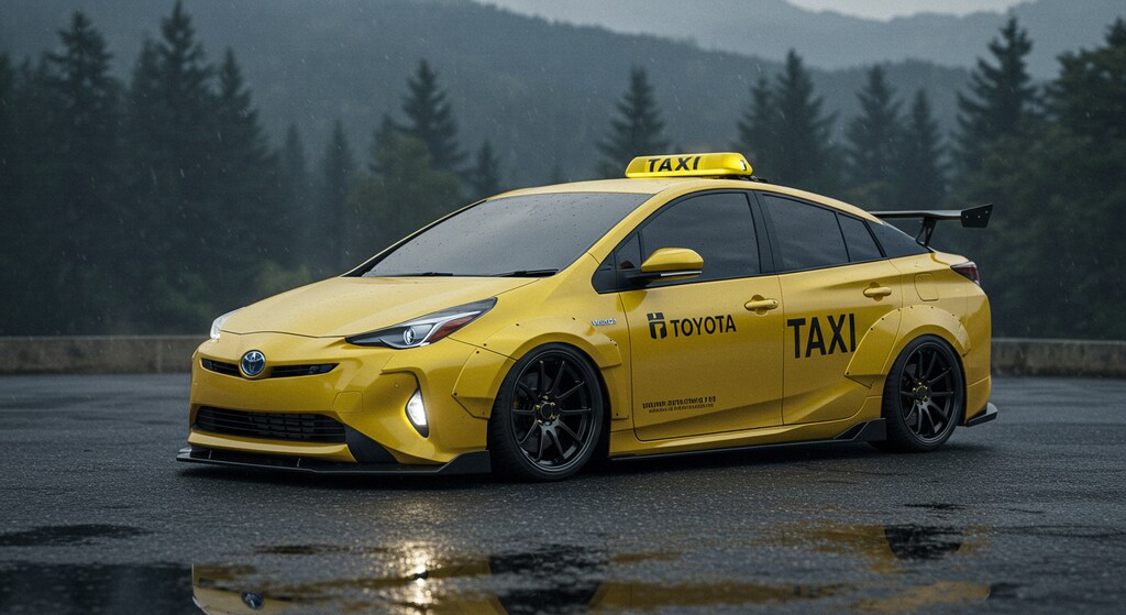 プリウスイエロータクシーのドリ車