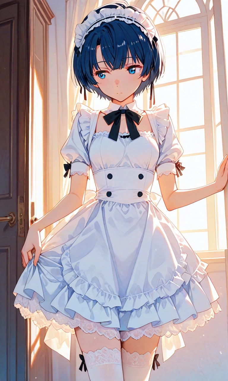 ホワイトメイドな柑菜ちゃん | の人気AIイラスト・グラビア