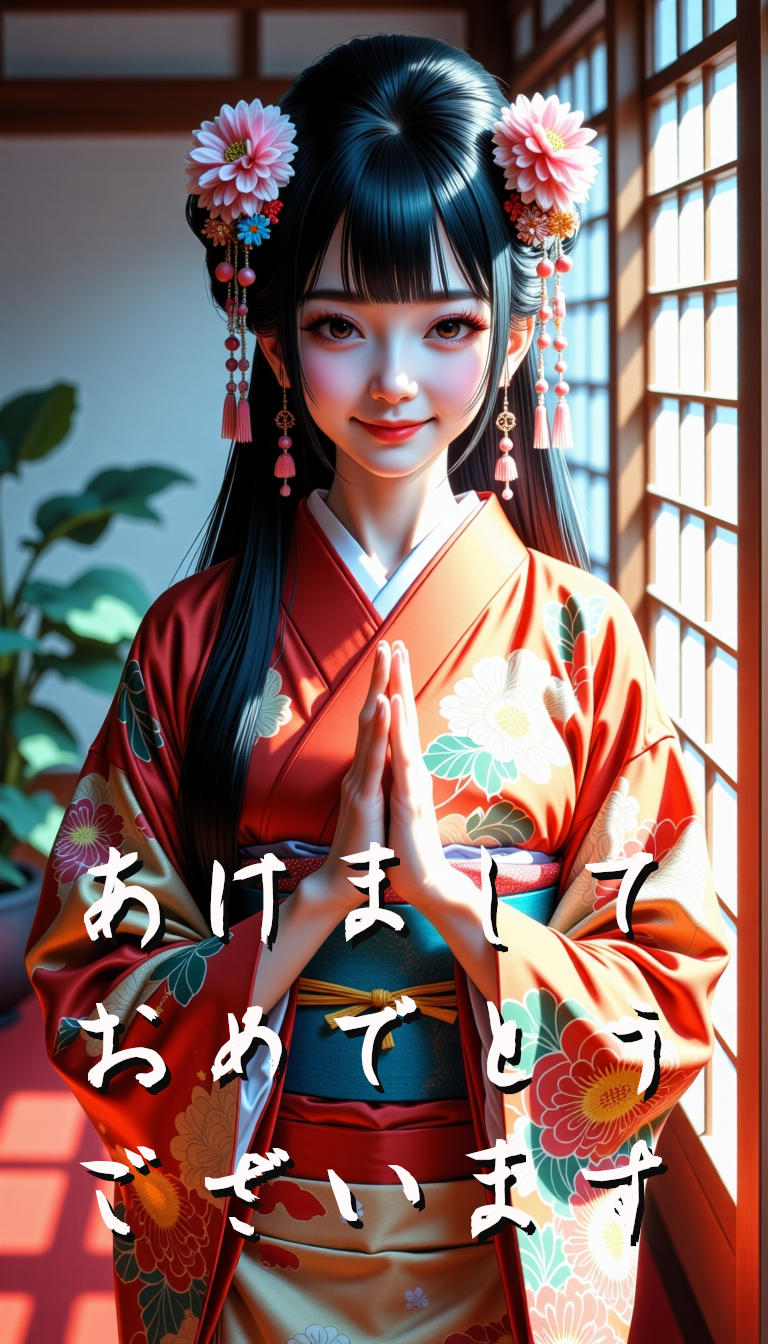 新年のご挨拶：あけましておめでとうございます | の人気AIイラスト・グラビア