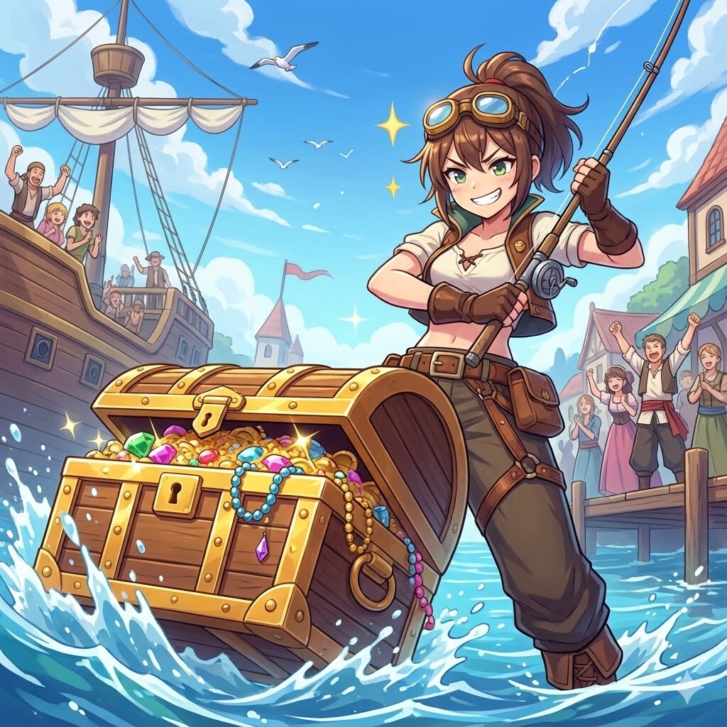 宝箱💰釣ったぞ