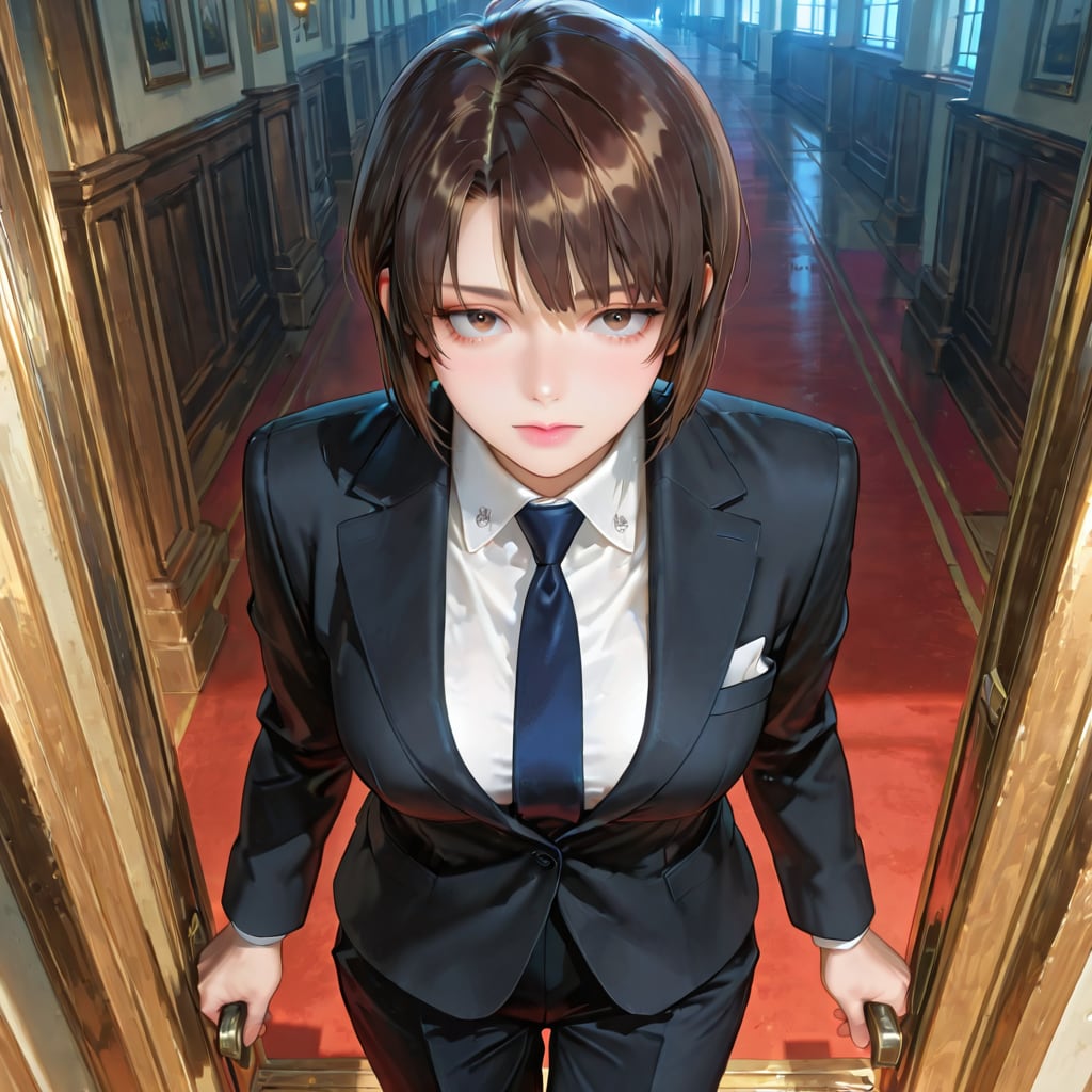 謎のジト目スーツ女性