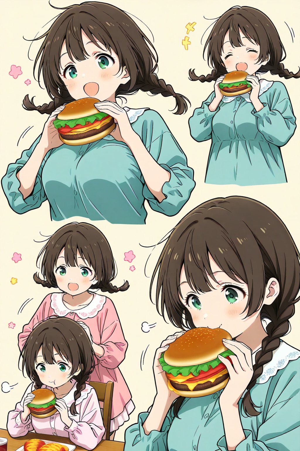 ハンバーガー大好き娘