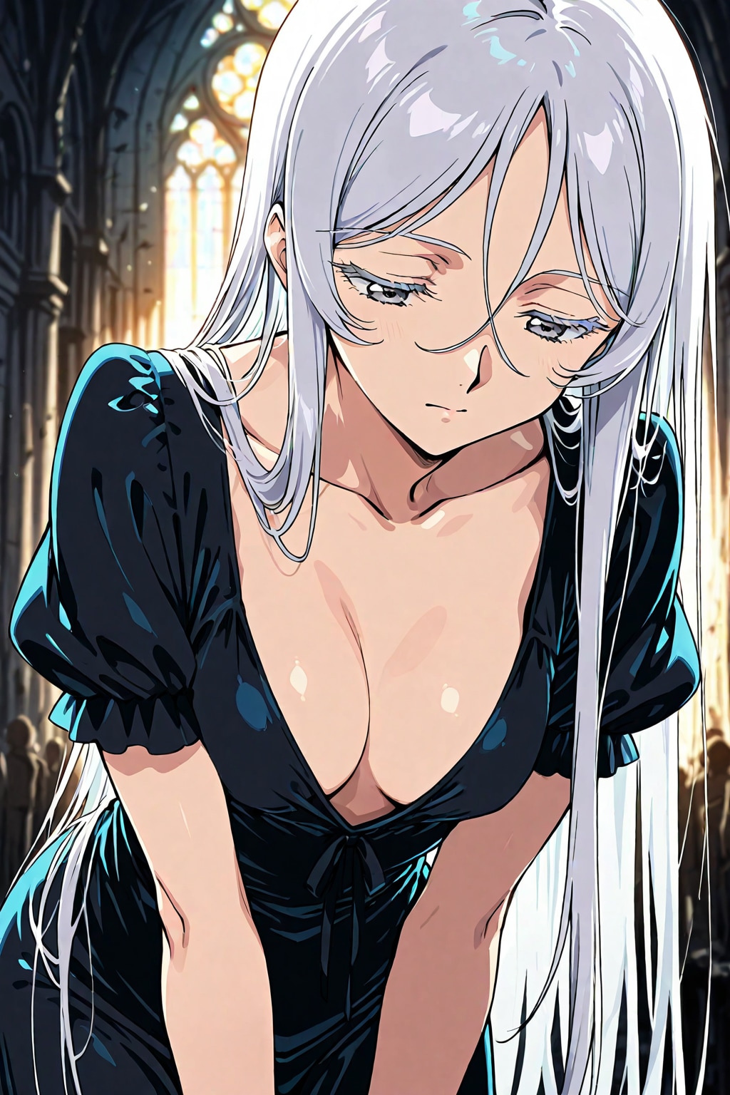 銀髪の女性