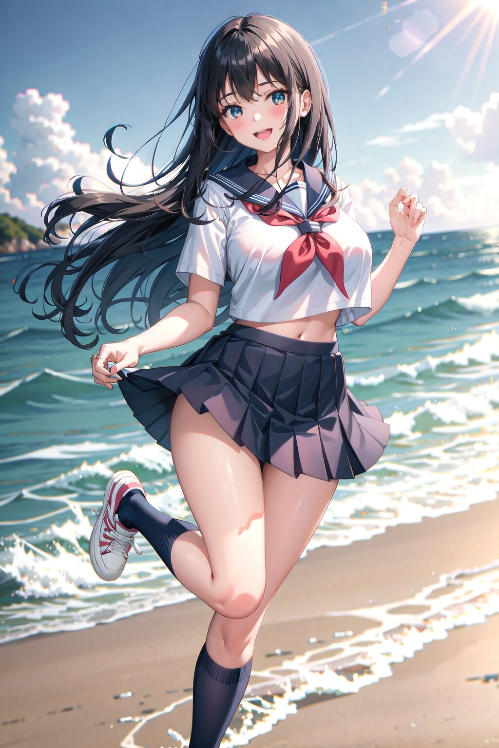 mini skirt,full body shot:1.3,masterpiece, best quality, hyper detailed, good anatomy,