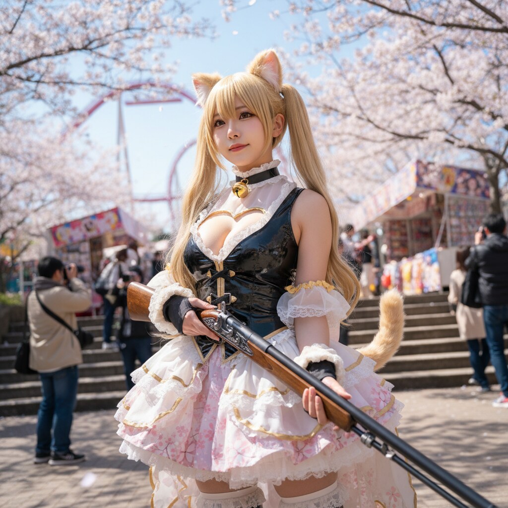 金ツイにゃん。コスプレ