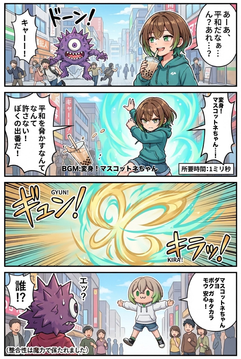 目からビームボーイッシュ！