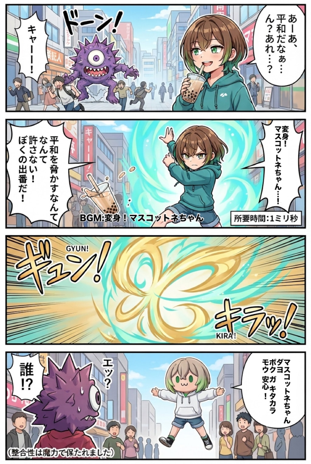 目からビームボーイッシュ！