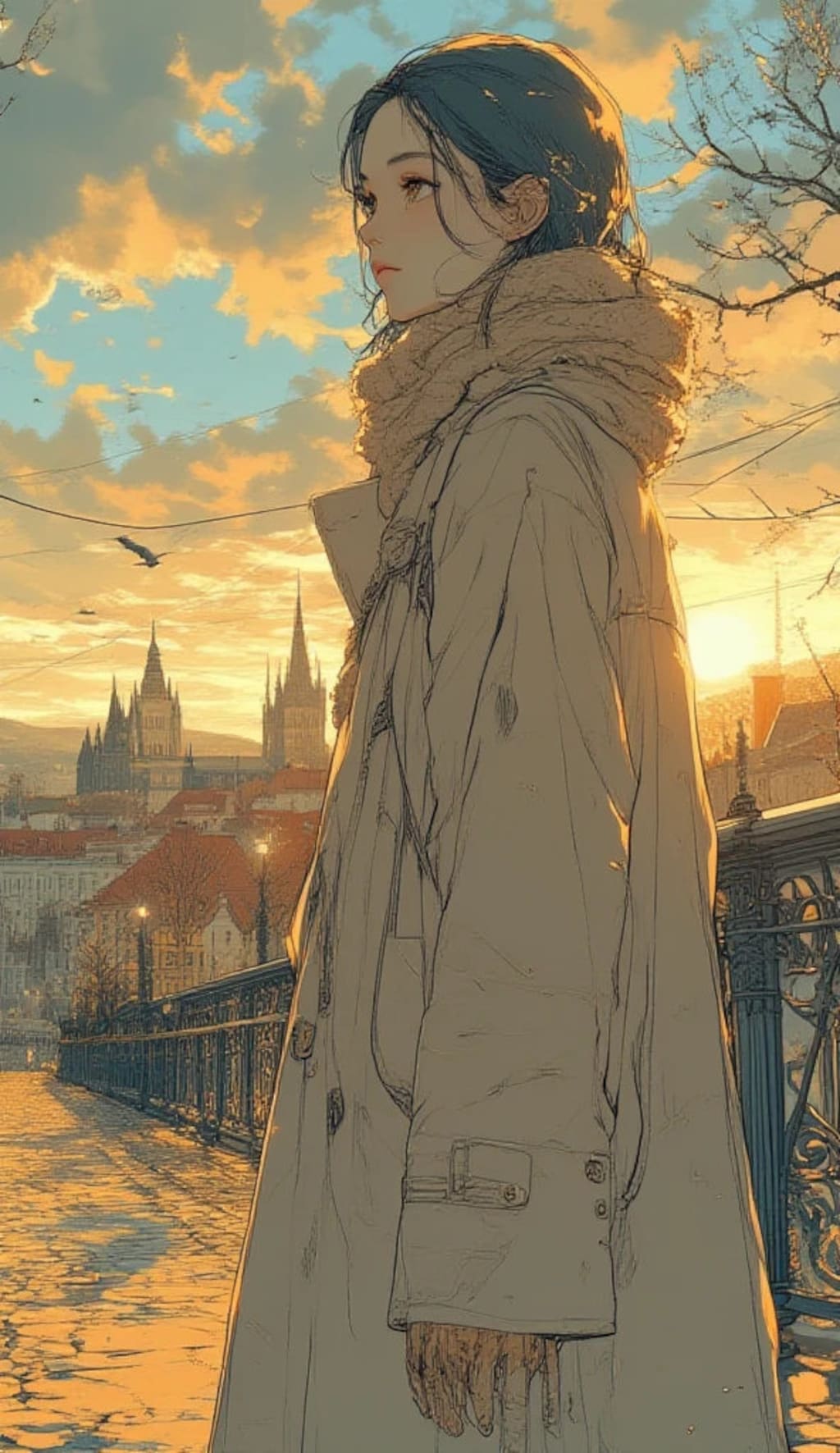 💫AIが描く中欧エレガンス！プラハ名所×アニメ女子のクラシカル旅コーデ3選👗