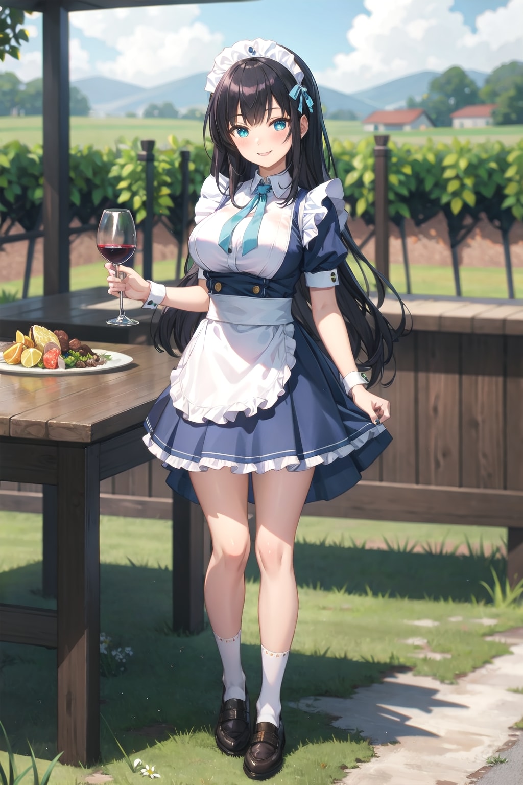 ワインとメイドさん