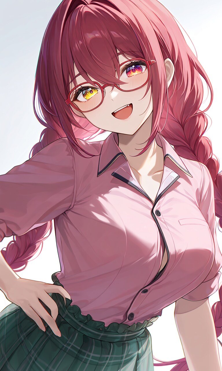 【JK】三つ編みメガネ女子