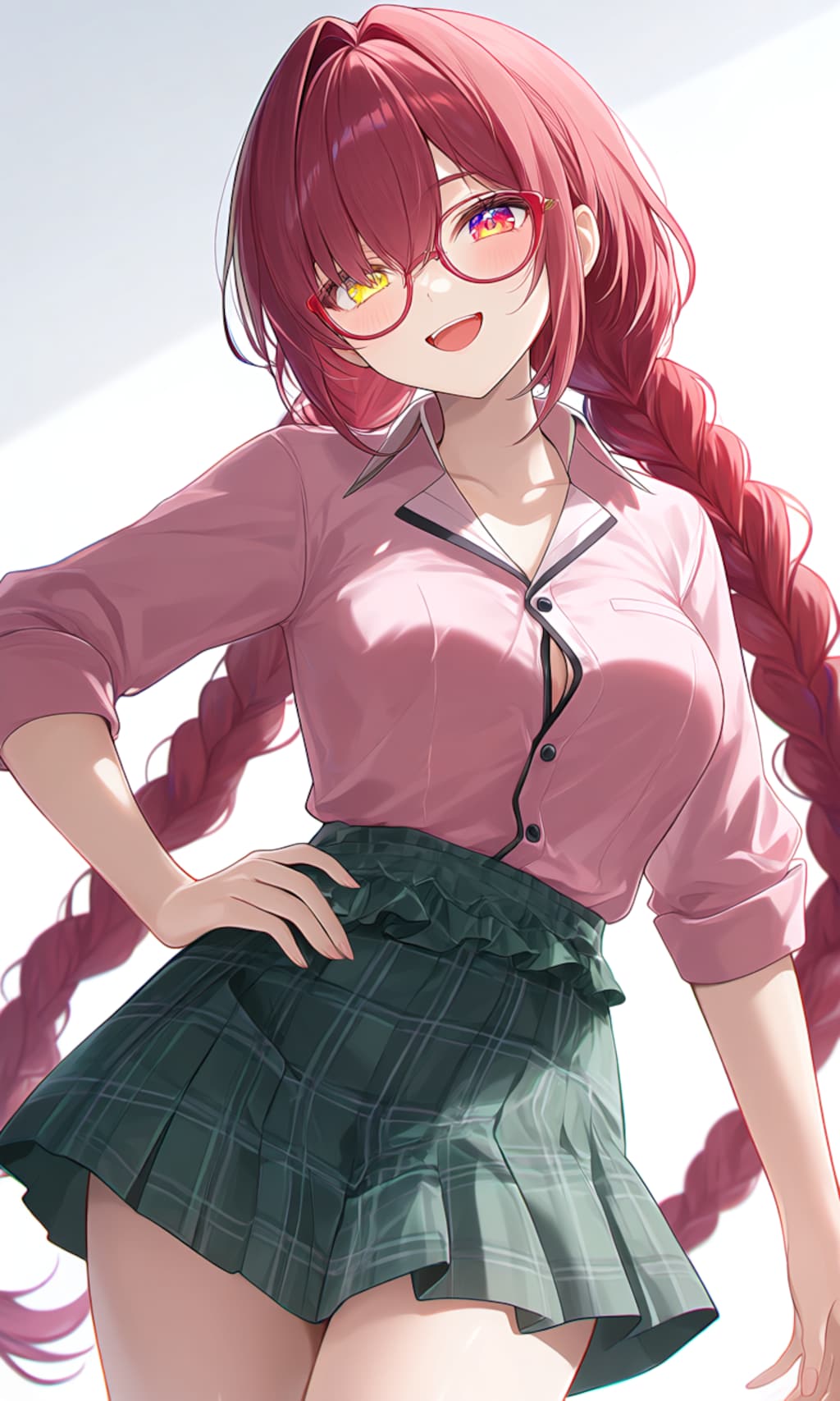 【JK】三つ編みメガネ女子