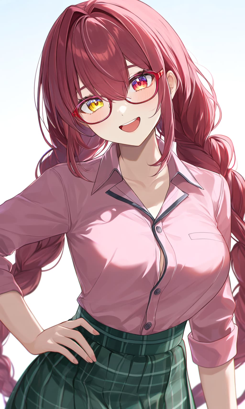 【JK】三つ編みメガネ女子