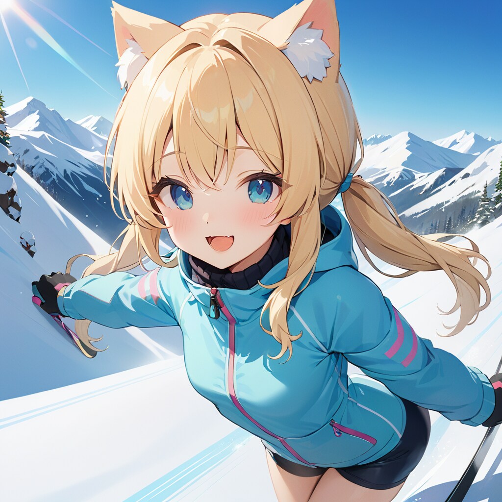 こるり「スキーじゃあ」まや「さむいいいい」 | の人気AIイラスト・グラビア