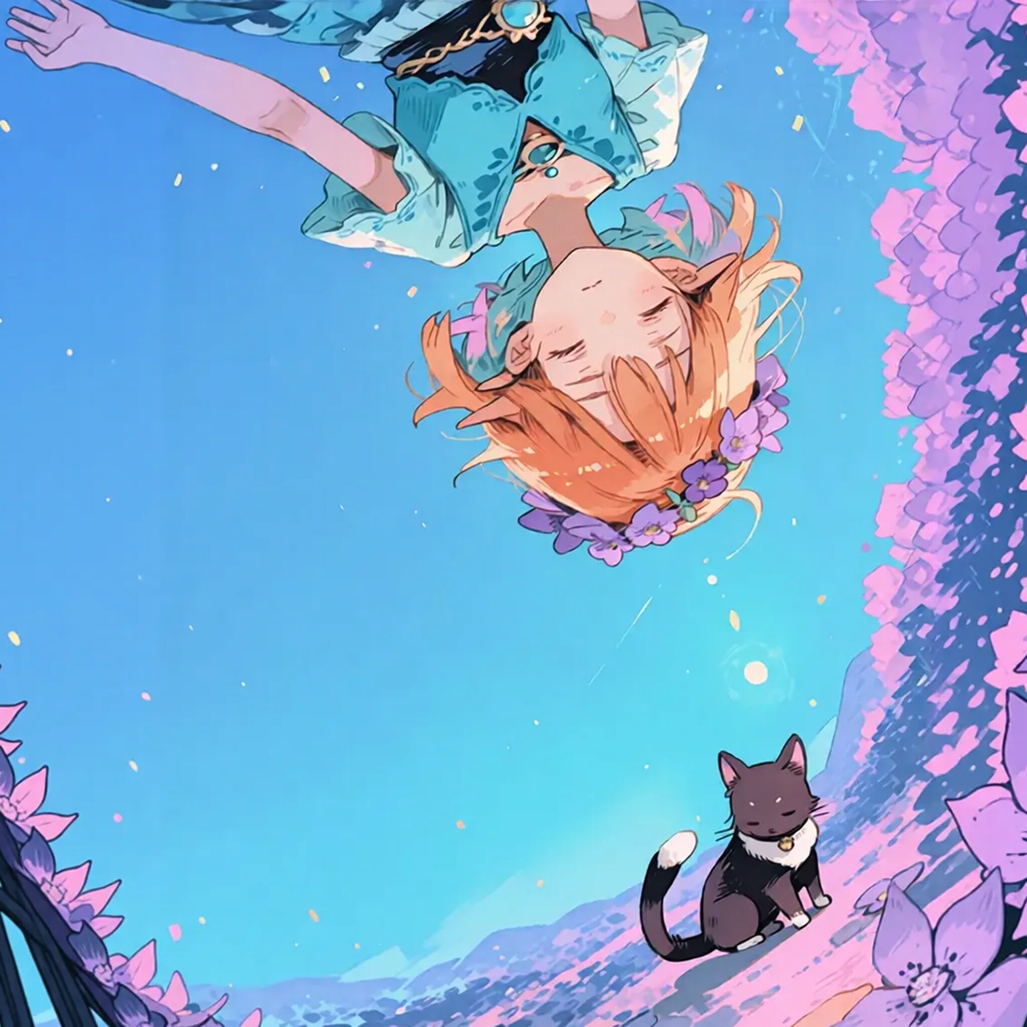 猫と花冠