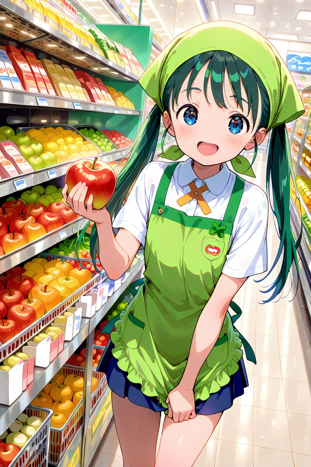 このりんご、うちで作った物なので買ってください✨ | の人気AIイラスト・グラビア