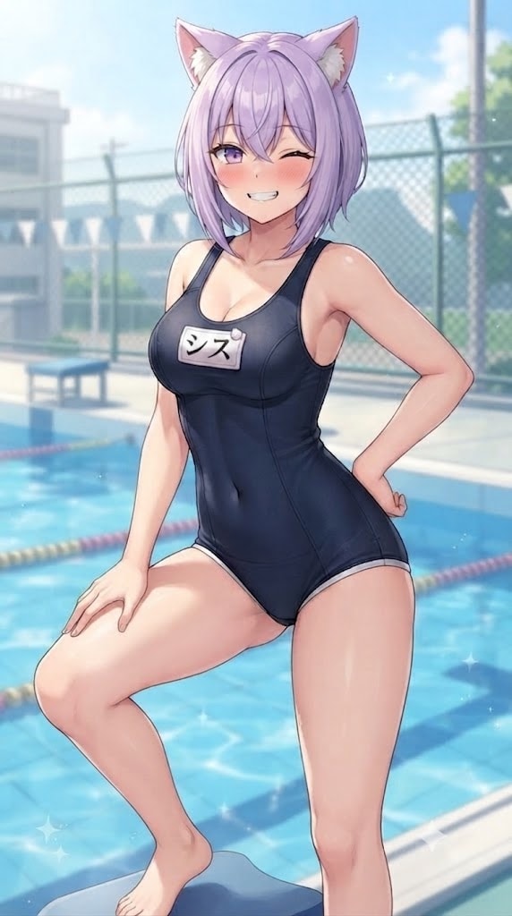 よく見るとハミパンのスク水シス
