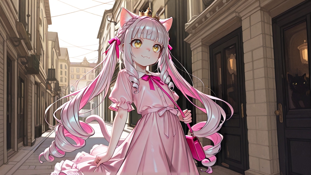 ツインテドリルお団子三つ編みグルグル巻き