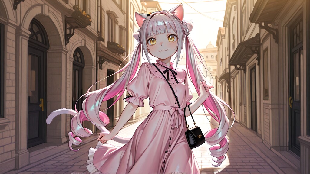 ツインテドリルお団子三つ編みグルグル巻き