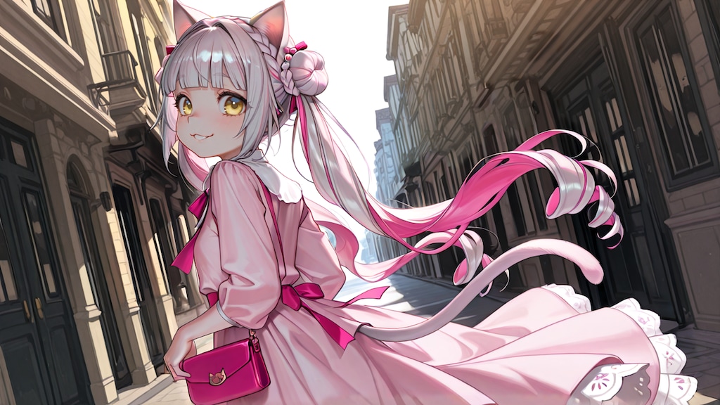 ツインテドリルお団子三つ編みグルグル巻き