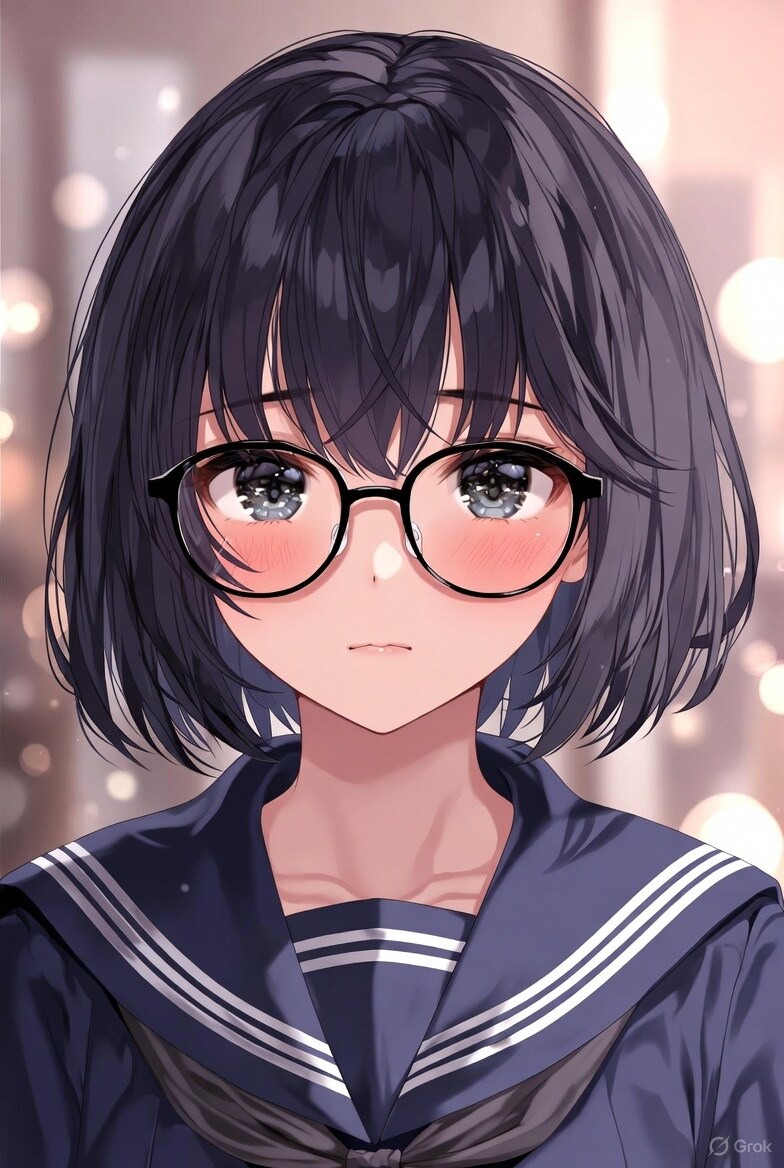 癖メガネっ娘少女 | の人気AIイラスト・グラビア