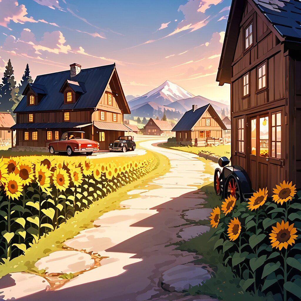 ひまわりの咲く観光地 | の人気AIイラスト・グラビア