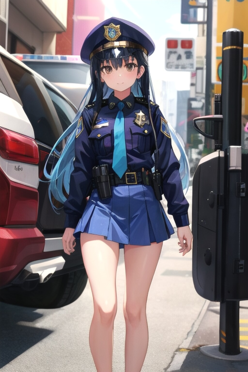 女子警官の試作イラスト