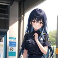 女子警官の試作イラスト 3枚目