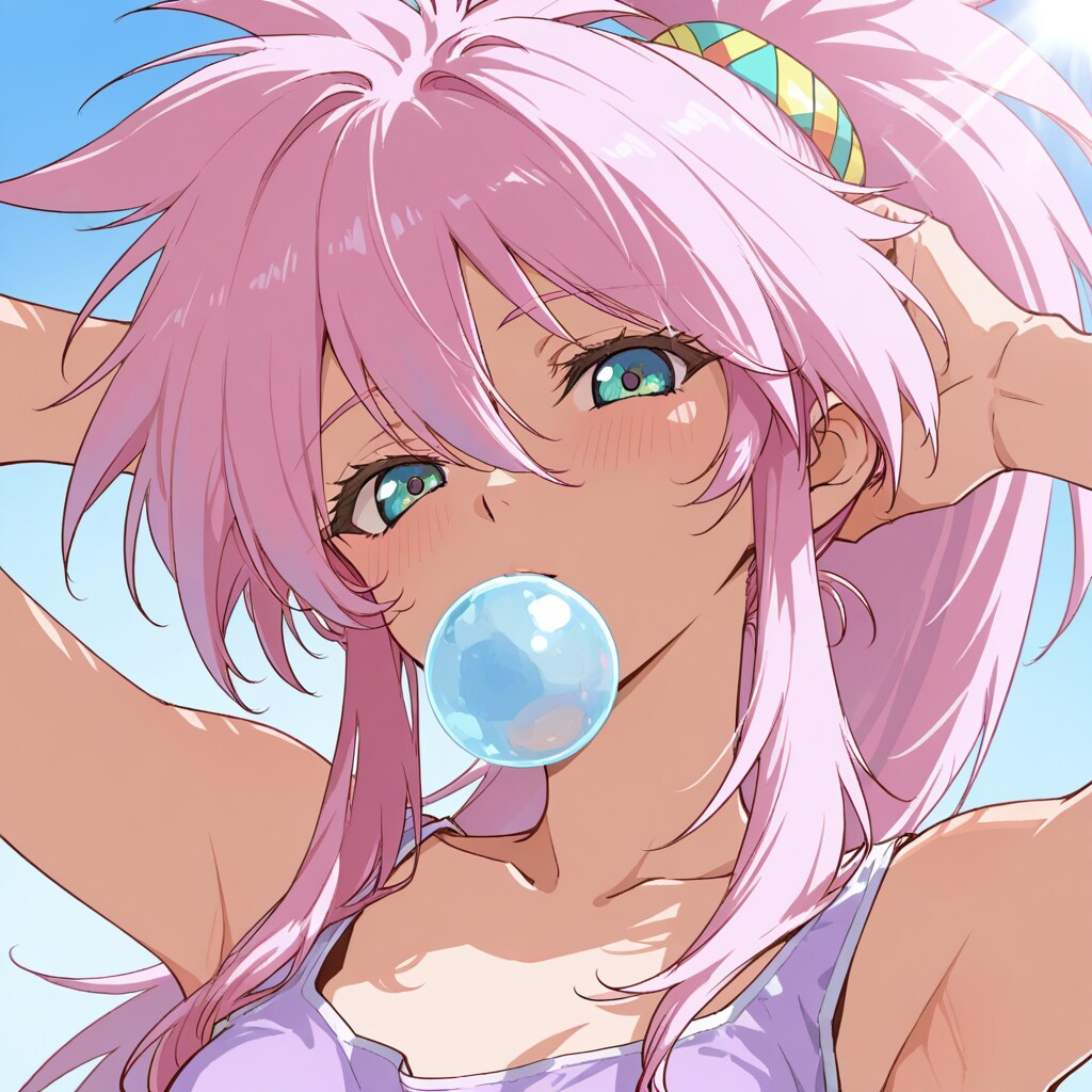 覗き込む少女