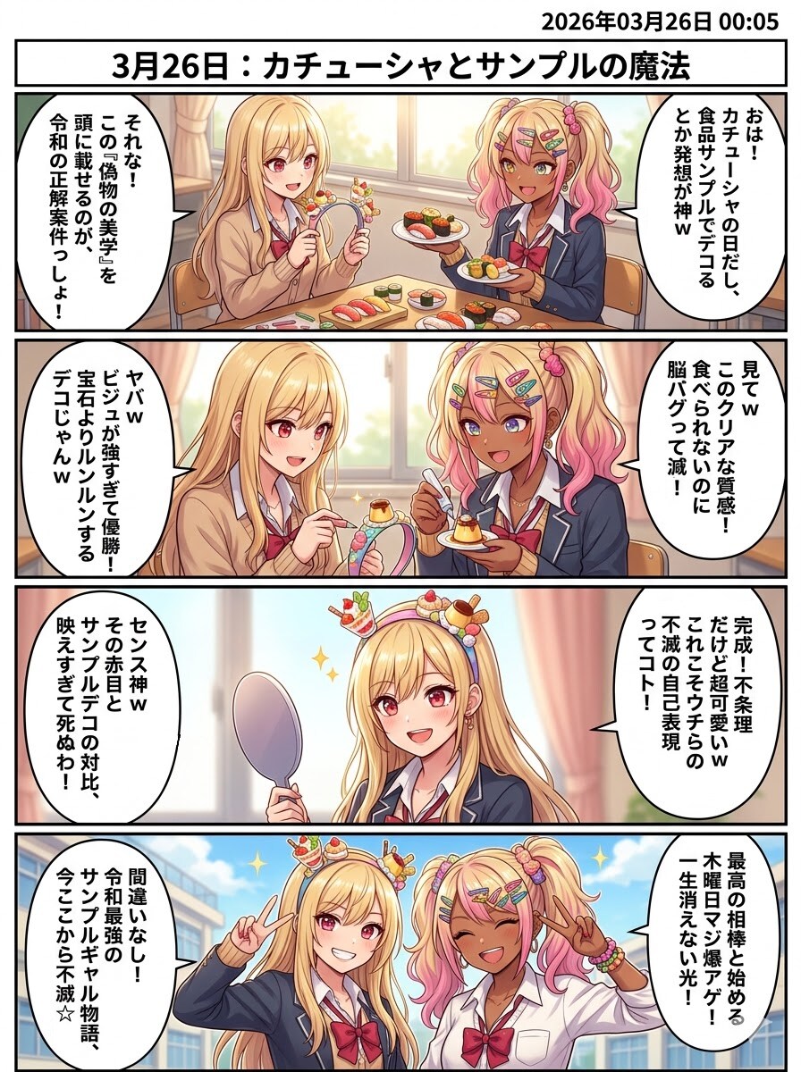 3月26日は「食品サンプルの日」「カチューシャの唄の日」