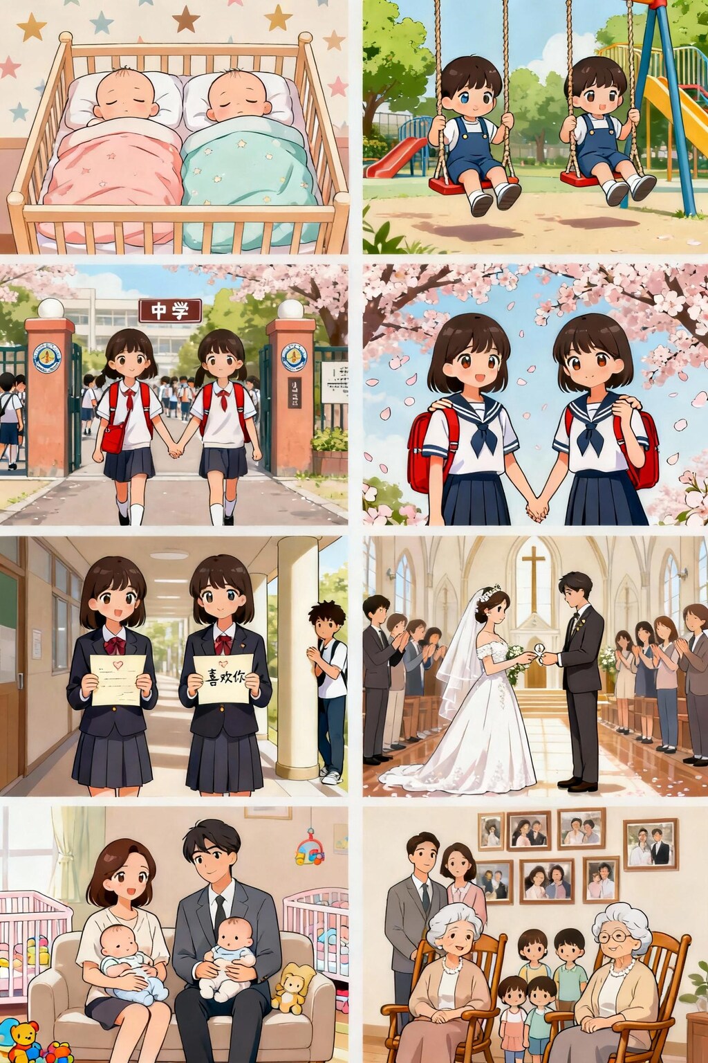 双子姉妹と双子兄弟が結婚したら