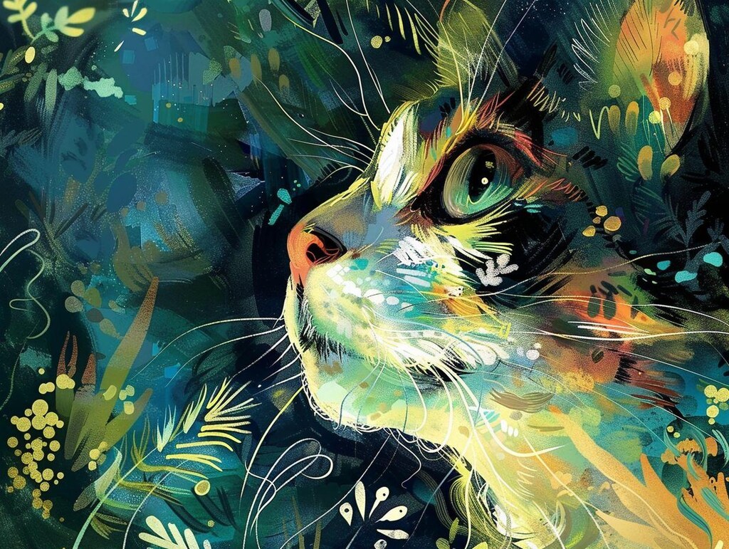 葉に擬態してエルフの森を偵察中