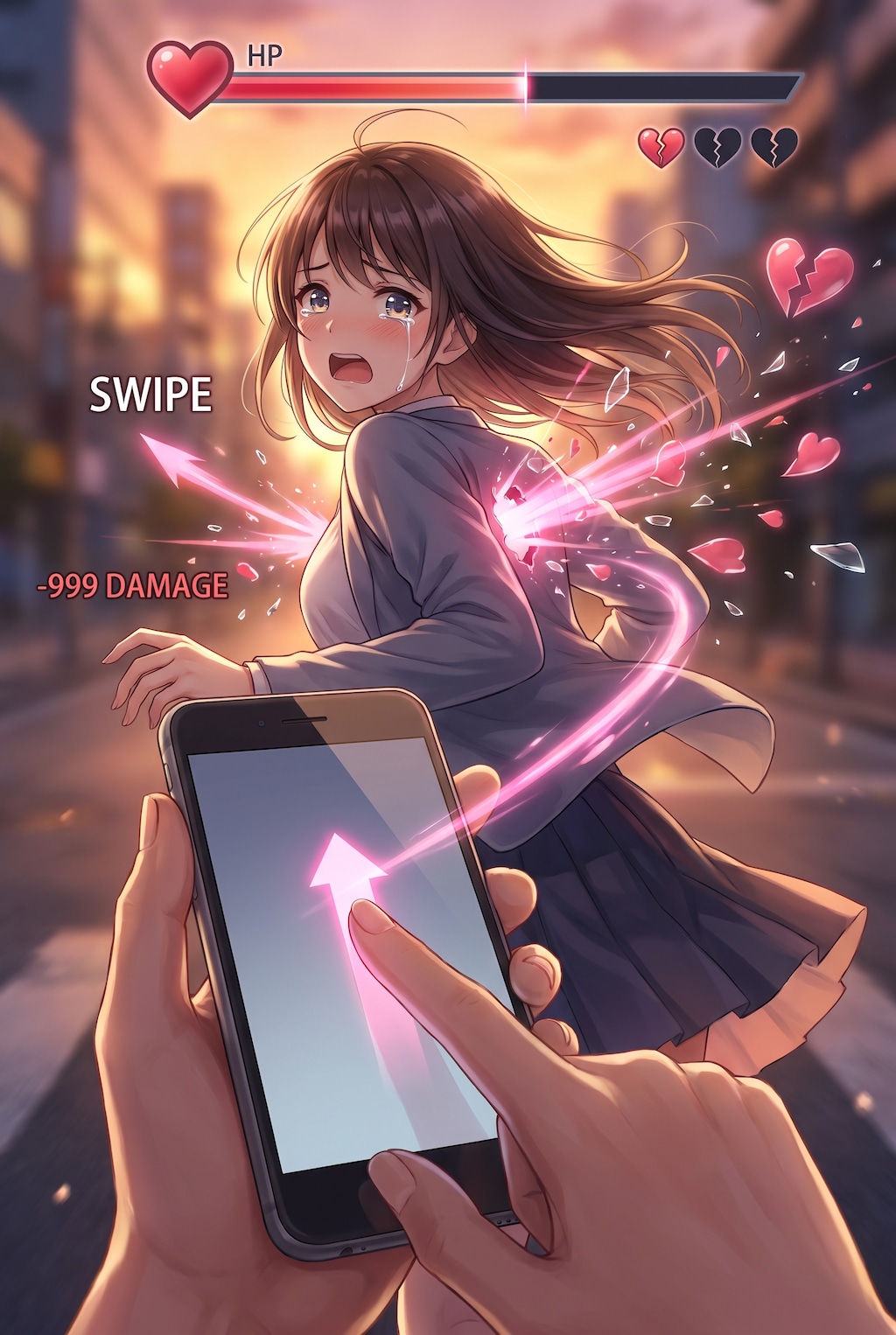 スワイプされガール