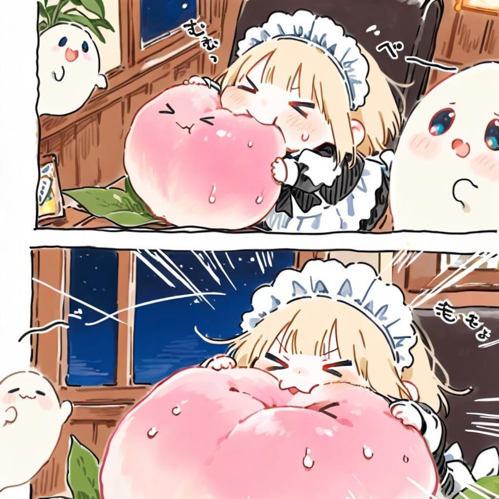 もももも…とおジャンボ桃を食す🍑