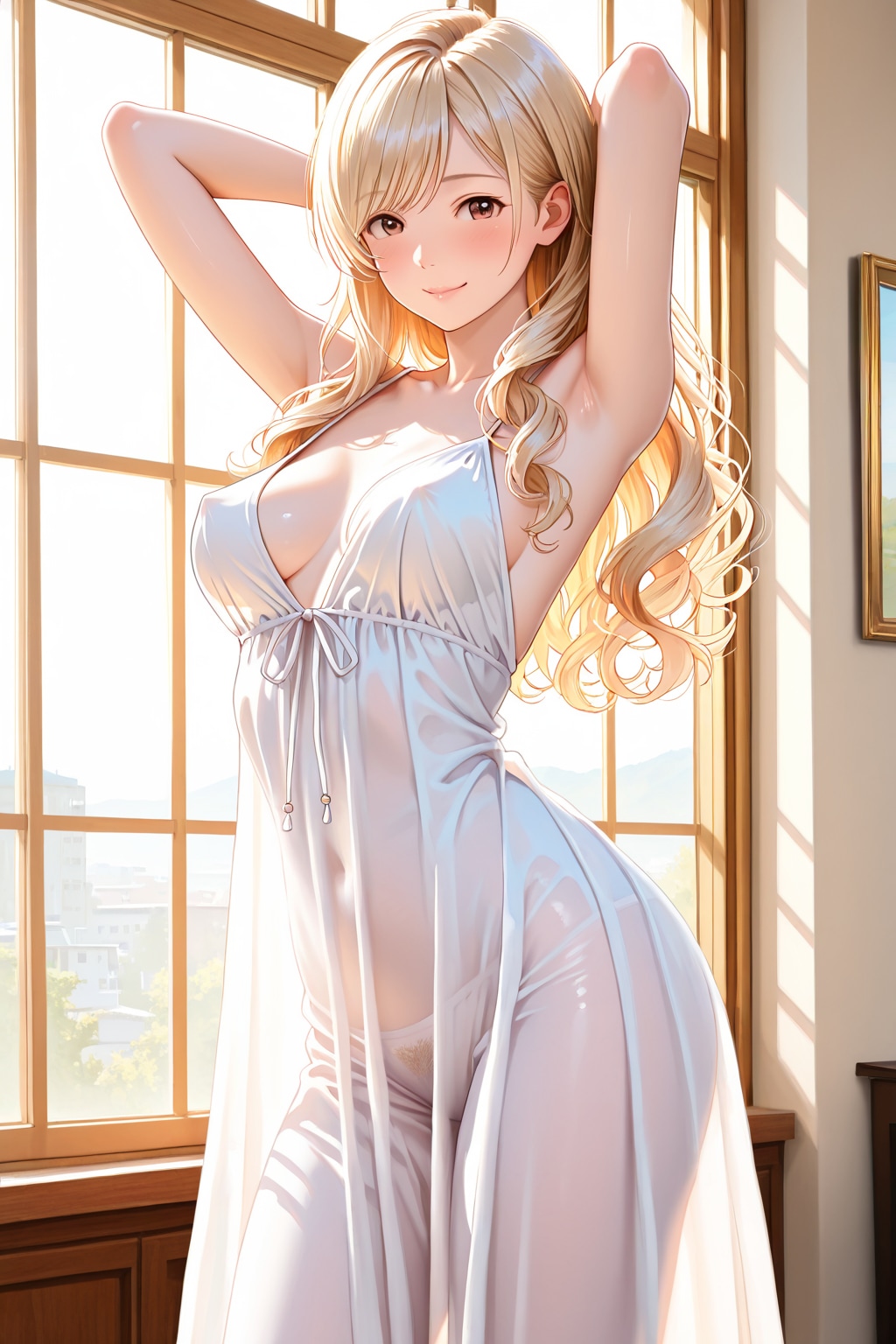 朝焼けに透ける美しい肢体