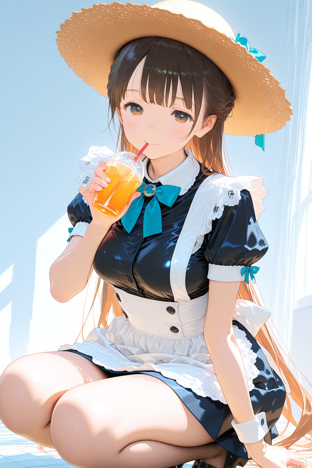 冷たいですぅ～♪ | の人気AIイラスト・グラビア