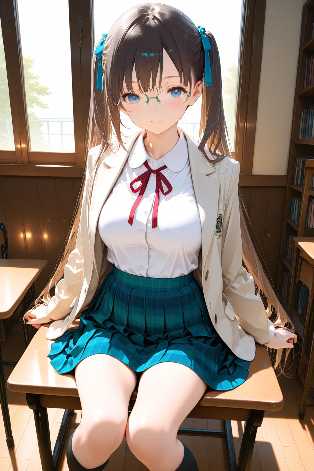 ツインテ眼鏡娘