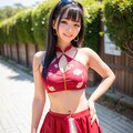へそ出しチャイナドレスの女の子です。 12枚目