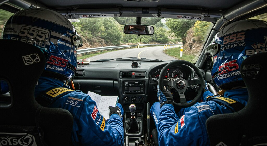 ラリーカー運転席