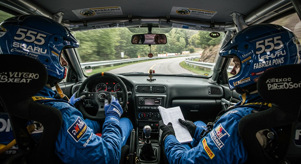 ラリーカー運転席