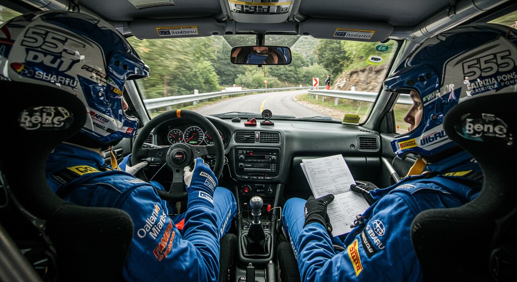 ラリーカー運転席