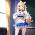 金髪少女の学校のセーラー服 2枚目