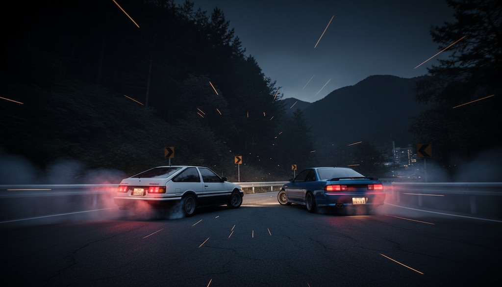 🚗4輪ドリフトとフェイントドリフト