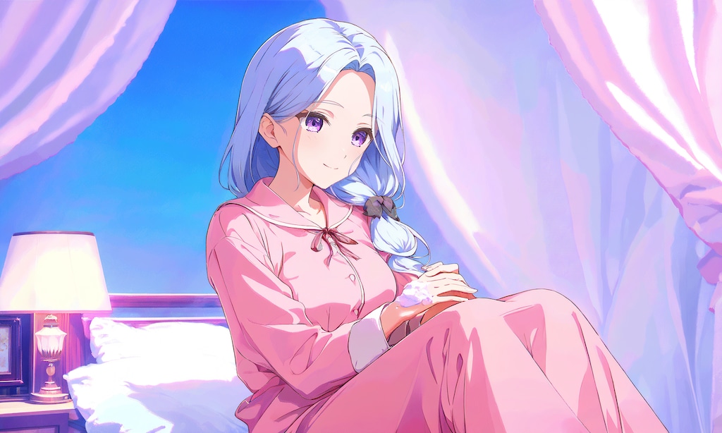 夜のスキンケア《Stable Diffusion XL版》