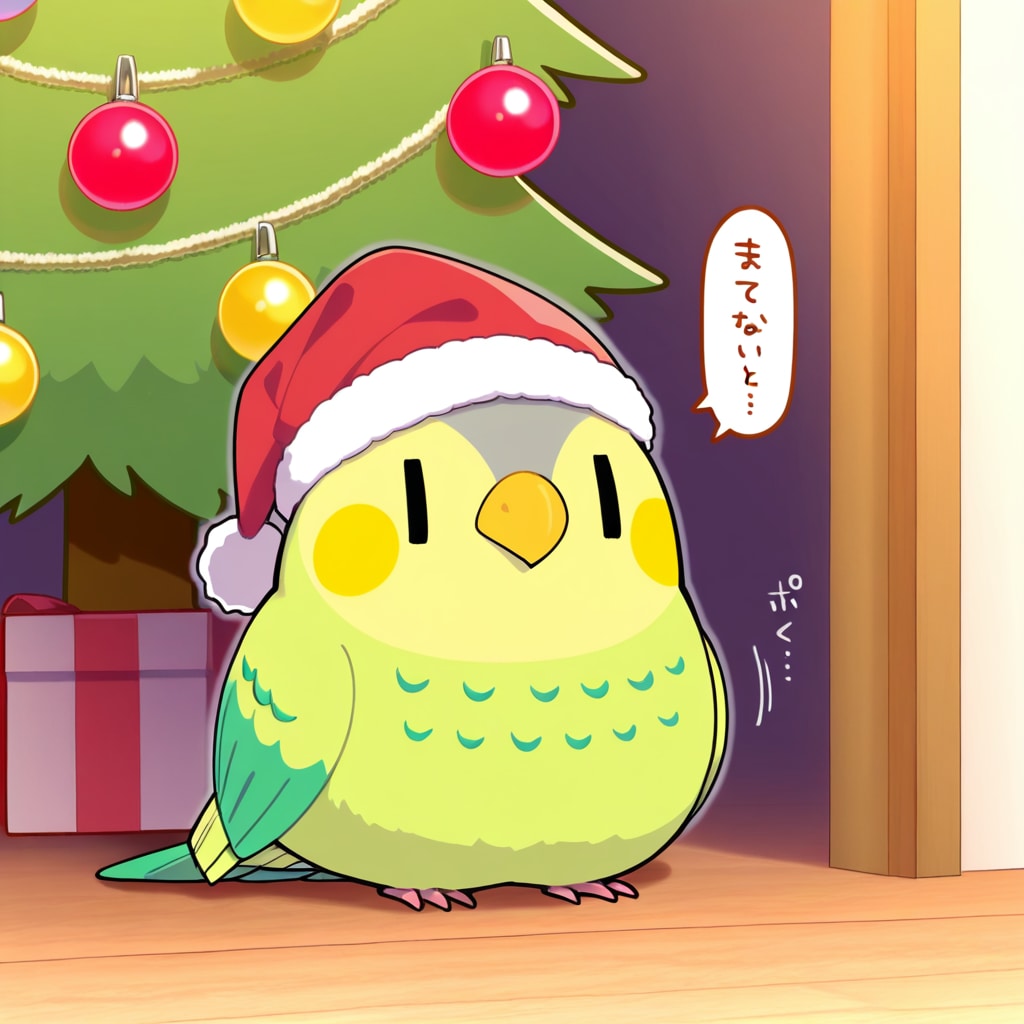 クリスマス待ち喋るインコ | の人気AIイラスト・グラビア